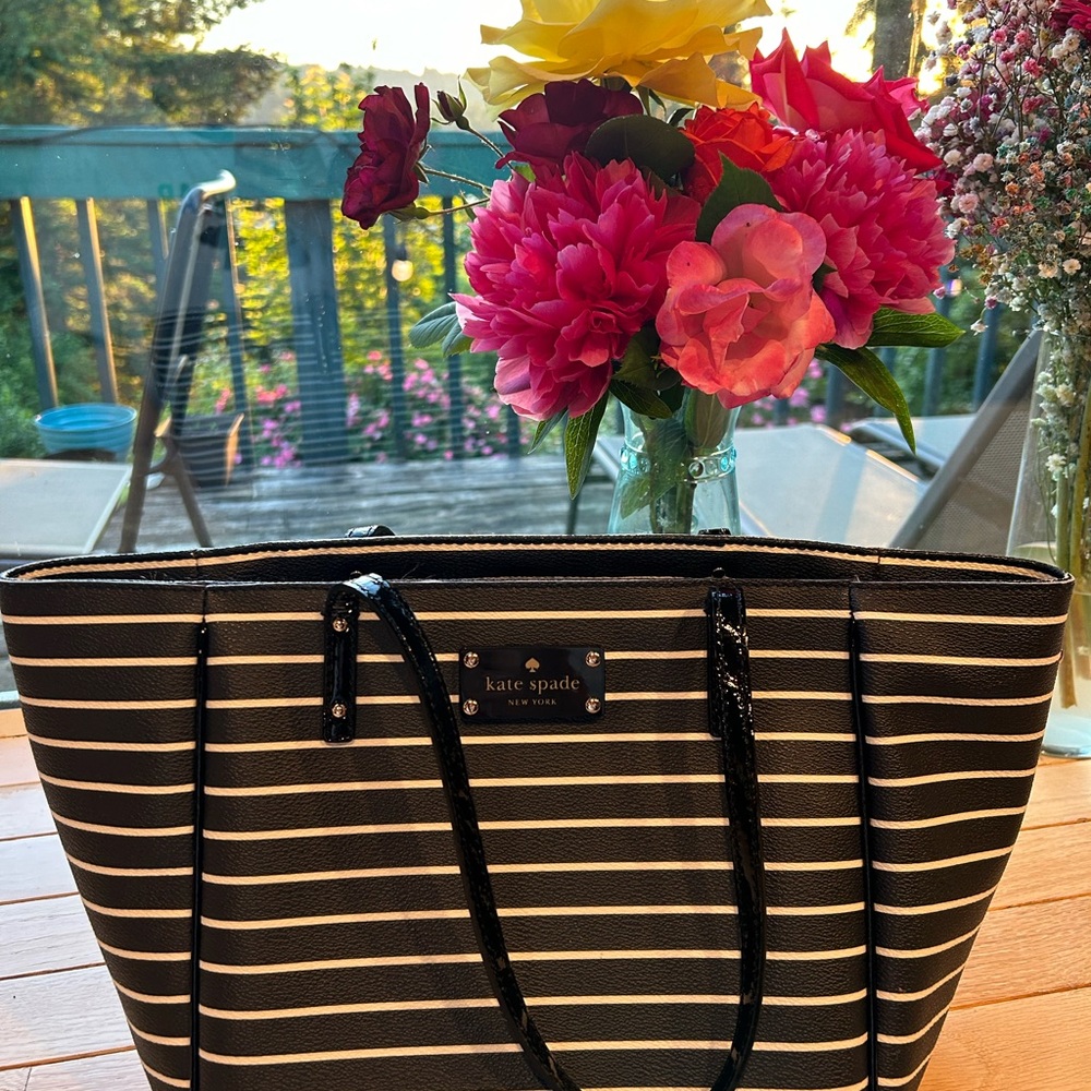 Kate Spade Black and White Nautical Tote